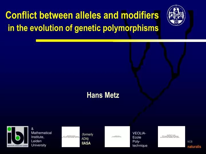 conflict between alleles and modifiers in the evolution of genetic polymorphisms