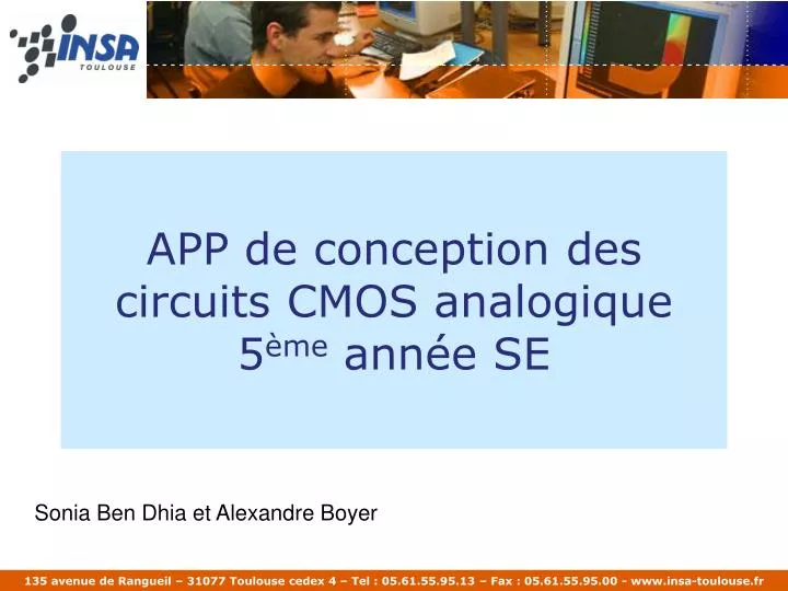 app de conception des circuits cmos analogique 5 me ann e se