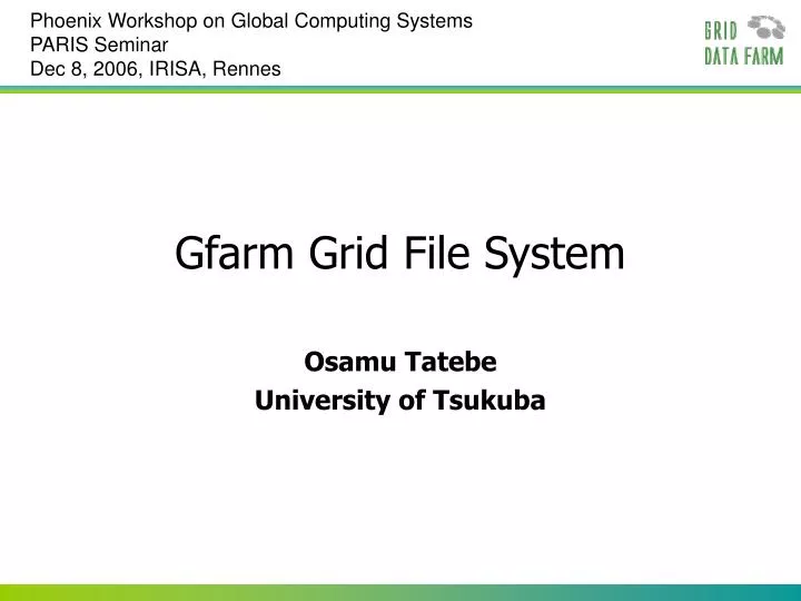 gfarm grid file system
