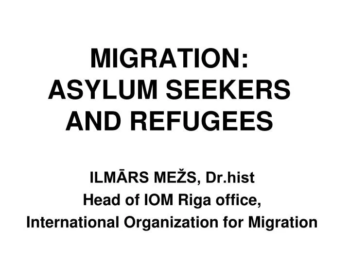 migration asylum seekers and refugees