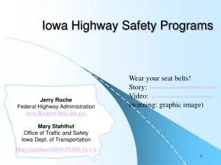 Iowa Highway Safety Programs