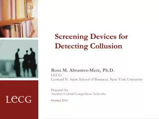 Screening Devices for Detecting Collusion