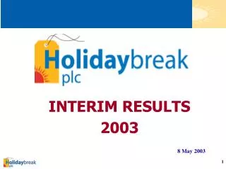 INTERIM RESULTS 2003