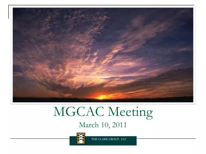 mgcac meeting march 10 2011