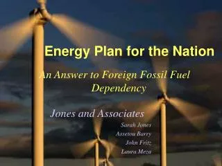 Energy Plan for the Nation