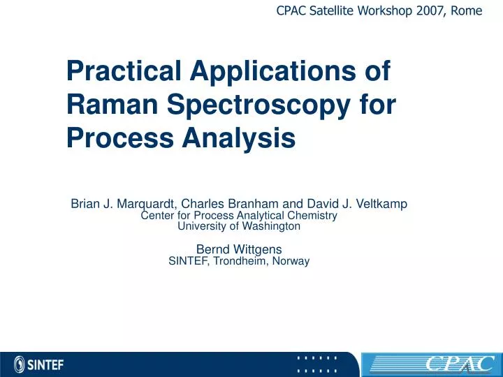 practical applications of raman spectroscopy for process analysis