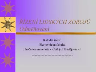 zen lidsk ch zdroj odm ov n