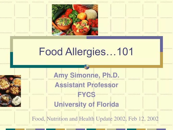 food allergies 101