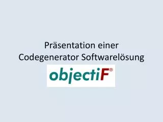 pr sentation einer codegenerator softwarel sung