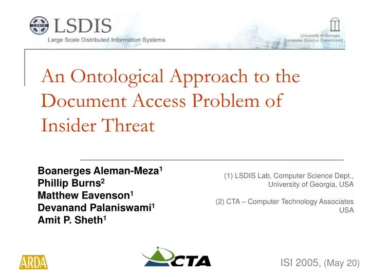 an ontological approach to the document access problem of insider threat