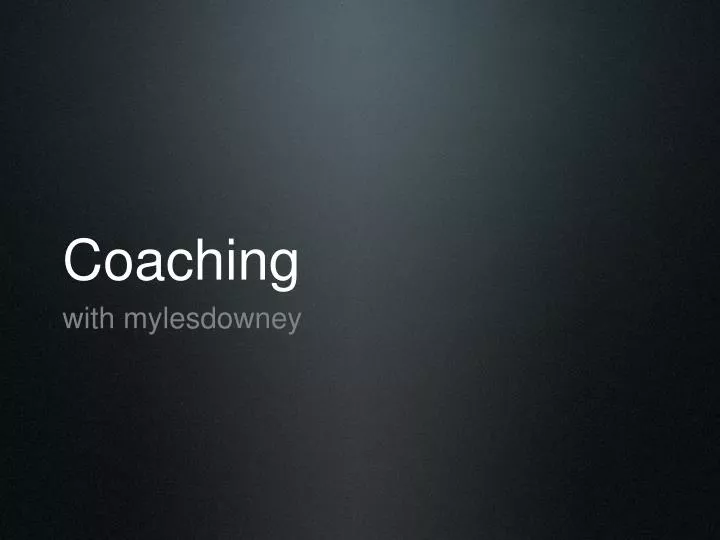 coaching