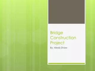 Bridge Construction Project