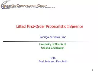 Lifted First-Order Probabilistic Inference