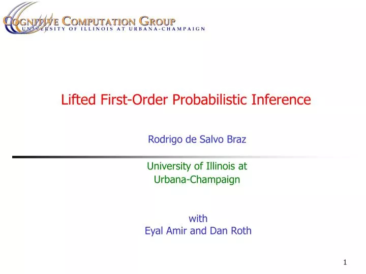 lifted first order probabilistic inference