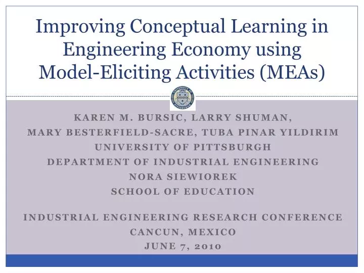 improving conceptual learning in engineering economy using model eliciting activities meas