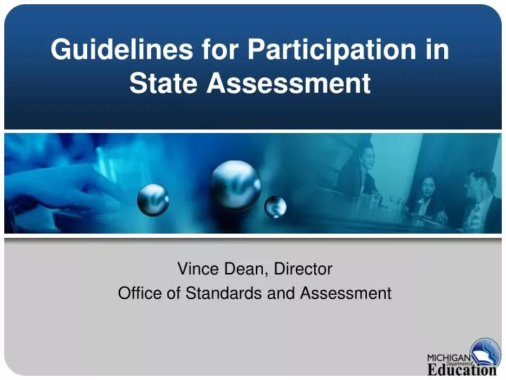 guidelines for participation in state assessment
