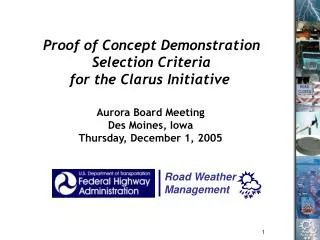 Aurora Board Meeting Des Moines, Iowa Thursday, December 1, 2005