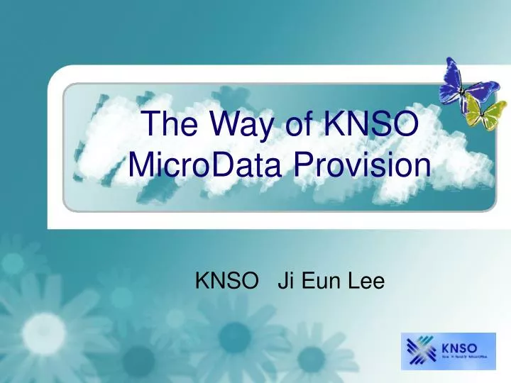 the way of knso microdata provision