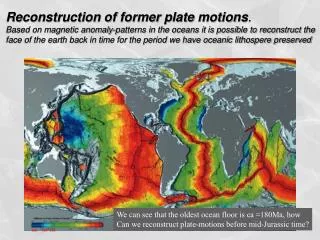 Reconstruction of former plate motions .