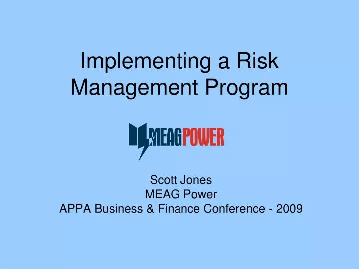 implementing a risk management program
