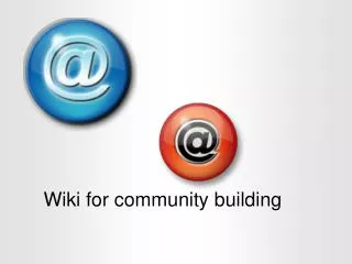 Wiki for community building