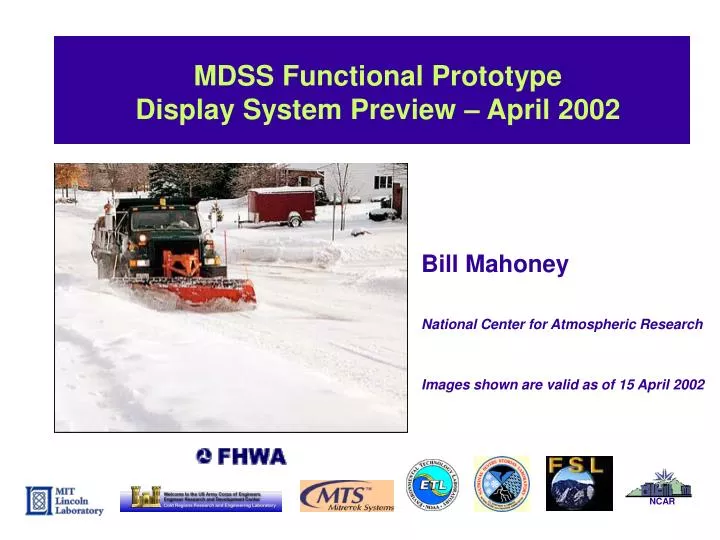 mdss functional prototype display system preview april 2002