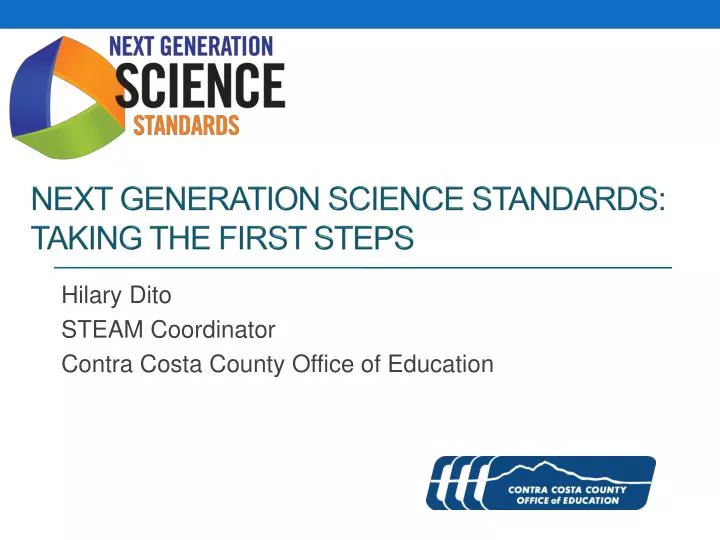 next generation science standards taking the first steps