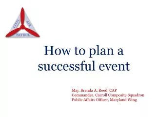 How to plan a successful event