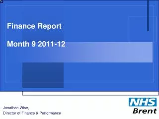 Finance Report Month 9 2011-12