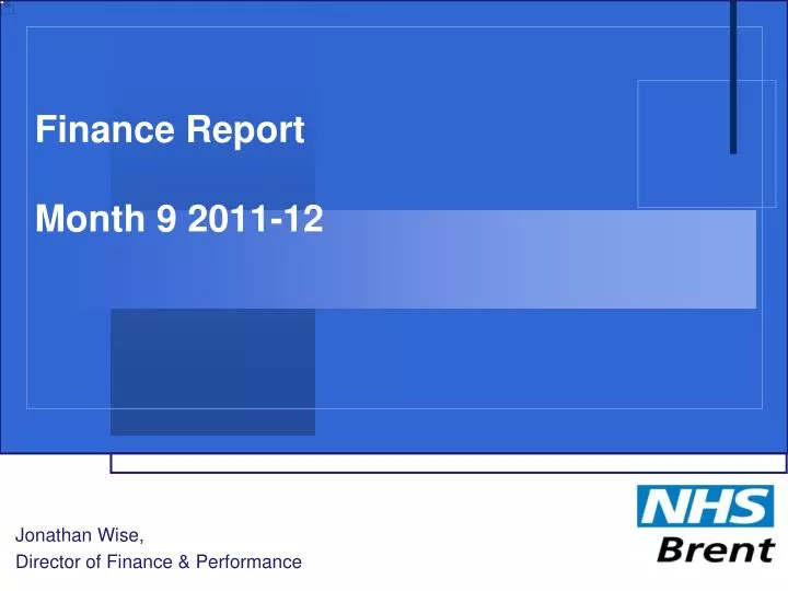 finance report month 9 2011 12