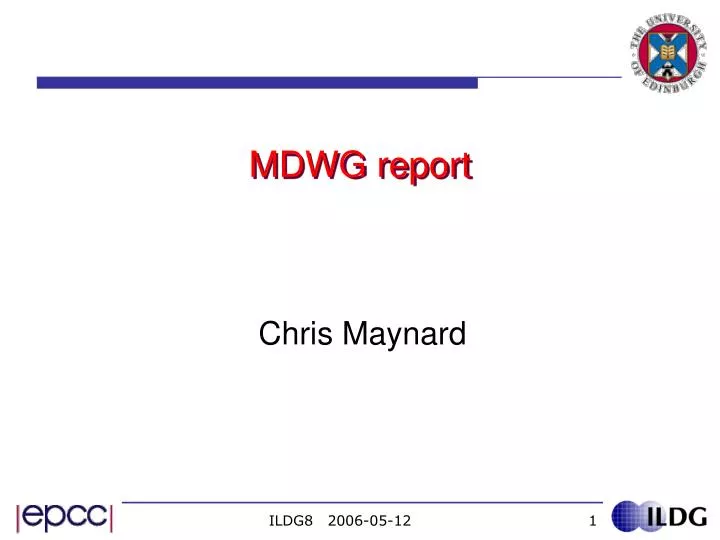 mdwg report