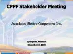 CPPP Stakeholder Meeting - slide 1