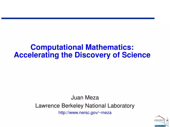 computational mathematics accelerating the discovery of science