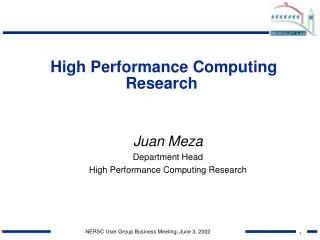 High Performance Computing Research