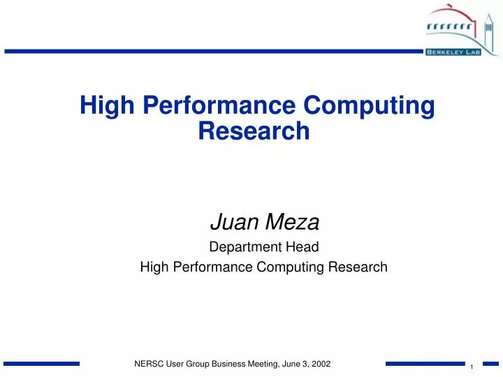 high performance computing research