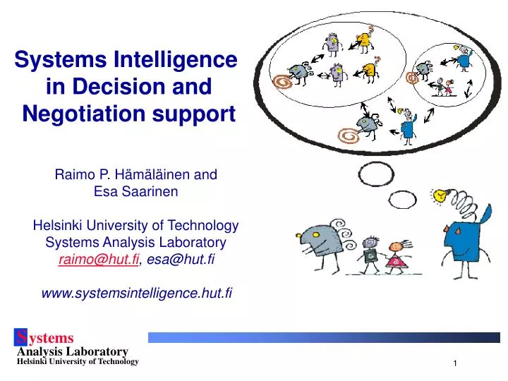 systems intelligence in decision and negotiation support