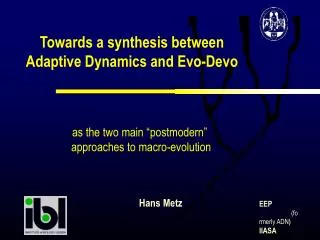 Towards a synthesis between Adaptive Dynamics and Evo-Devo