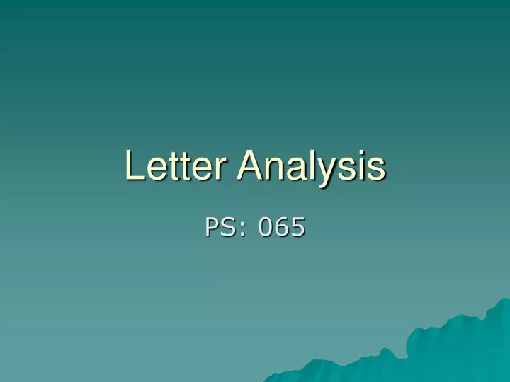 letter analysis