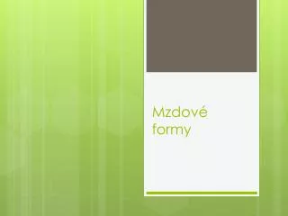 mzdov formy