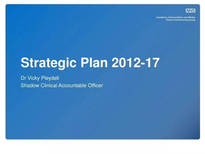 strategic plan 2012 17