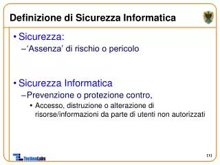 definizione di sicurezza informatica