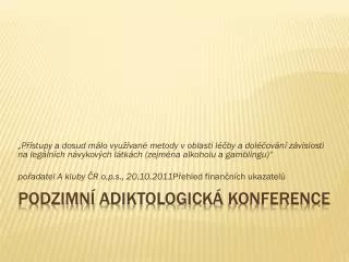 podzimn adiktologick konference
