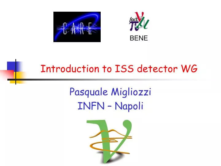 introduction to iss detector wg