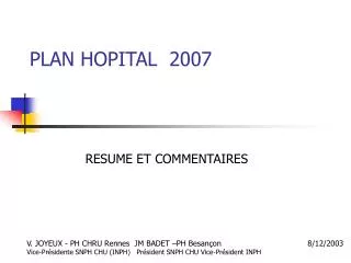 plan hopital 2007