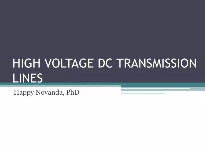 high voltage dc transmission lines