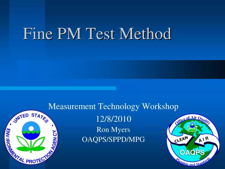fine pm test method