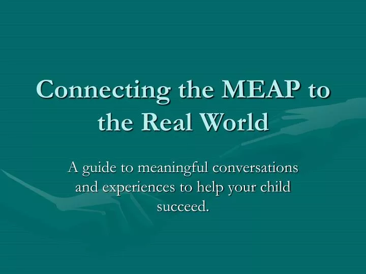 connecting the meap to the real world