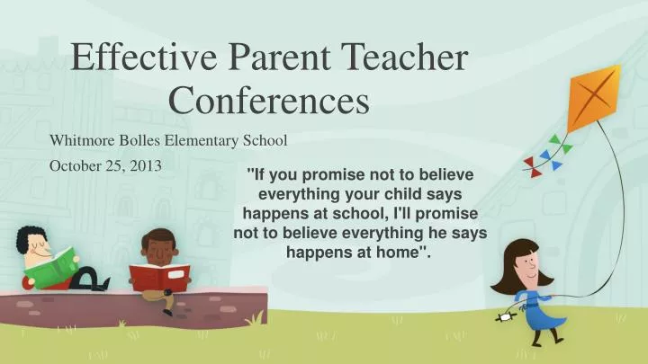 effective parent teacher conferences