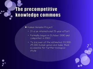 The precompetitive knowledge commons