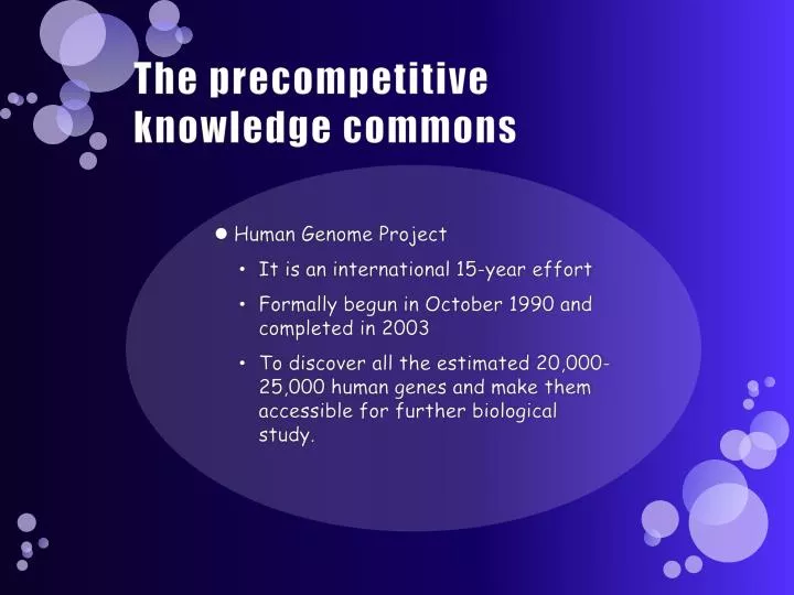 the precompetitive knowledge commons